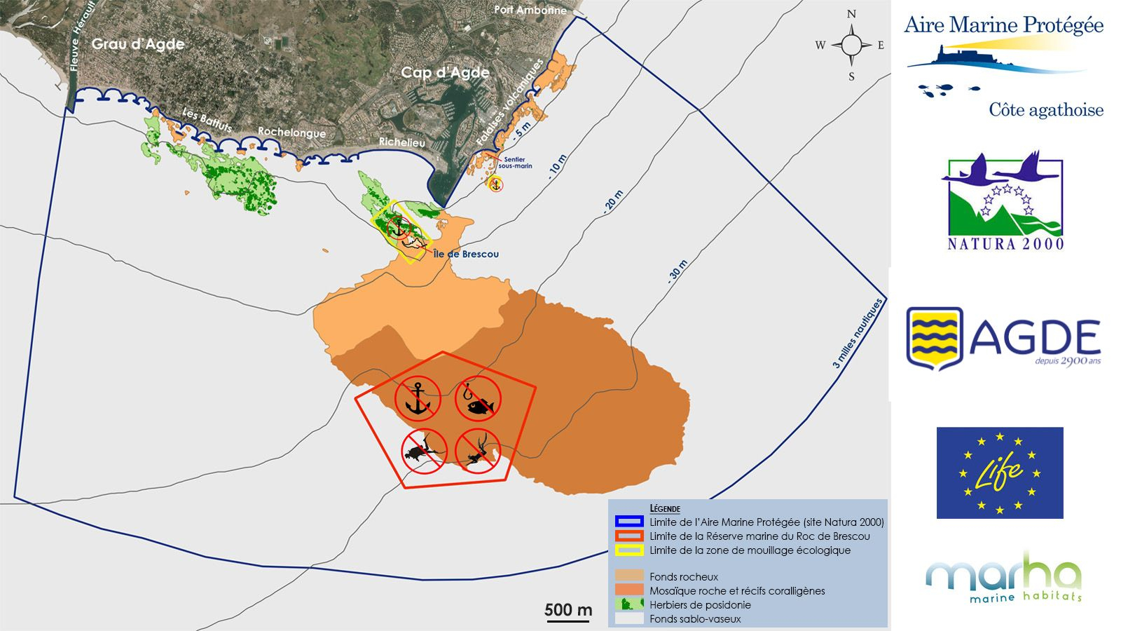 Carte de l'AMP côte agathoise